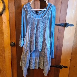 Fashion fuse layered boutique boho top